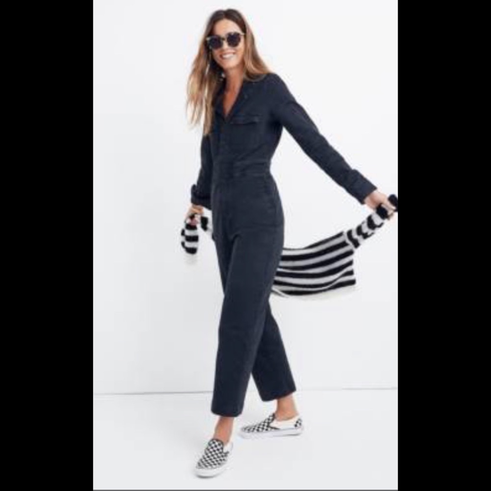 Madewell Garment-Dyed Denim Slim Coverall Jumpsuit